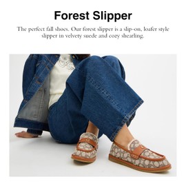 COACH Women's Forest Slipper, Cocoa/Burnished Amber, 7