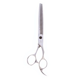 ShearsDirect Japanese 440C 24 Teeth Cutting Shear with Off Set Handle and 65 to 70-Percent Thinning, 7.5-Inch