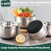 Umite Chef Mixing Bowls with Airtight Lids，6 piece Stainless Steel