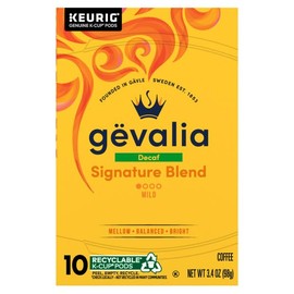 Gevalia Blend Decaf Mild Light Roast K-Cup Coffee Pods, 3.4 Oz (Pack of 6)