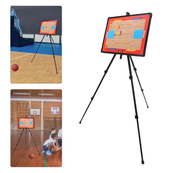 Unbranded Portable Tactical Basketball Coaching Board with Adjustable Triangle Bracket