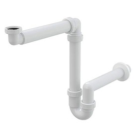 AlcaPlast A434 Space-Saving Siphon 5/4 Inch x DN40 for Vanity Unit or Sink