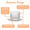 Atarvana 6 Pack Glass Tea Cups and Saucers Set with