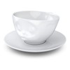 Coffee Cup With Saucer Kissing Design White