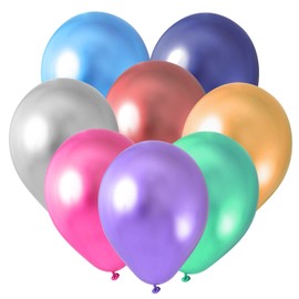 Pstyle PST-010 Aluminum Balloons Balloons Birthday 12 Inch Set of 50 (Mix)