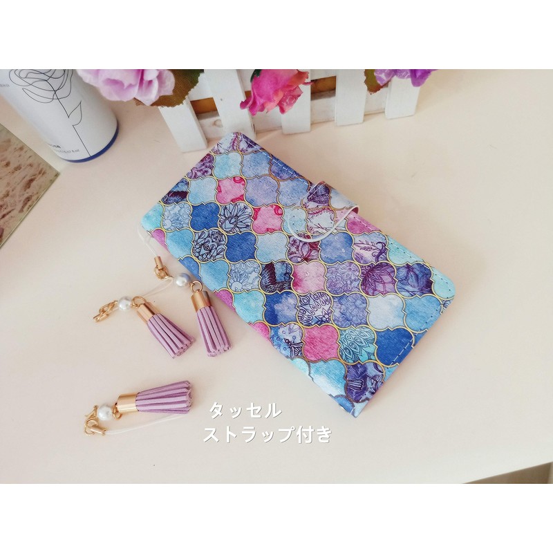 basio4 case wallet-type kyv47 case wallet with charming tassel strap