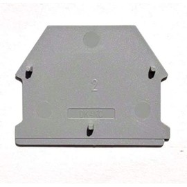 Dinkle DK4NC-S13110 DIN Rail Terminal Block End Cover for DK4N-S13110 Gray, Pack of 50