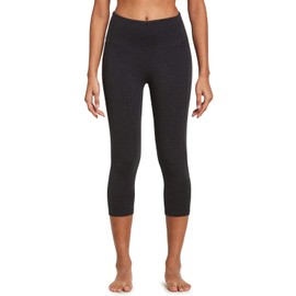 BALEAF Women's Capri Leggings Workout Yoga Running Capris High Waisted Pull On Cropped Leggings with Pockets Charcoal L