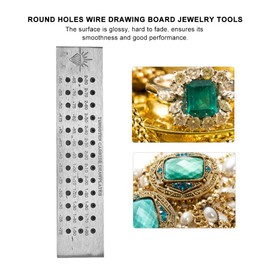 Wire Drawplate, Round Shape Tungsten Carbide Wire Drawplate Jewelry Tools for Manufacturing Jewelry (#1)