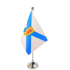 Canada Nova Scotia Province Flag, Nova Scotia NS Flag,Nova Scotia Desk Flag,Nova Scotia Table Flag，Nova Scotia Office Table Flag on Stand Base, Decorations for Offices, Families, Conference rooms