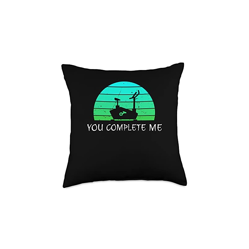 You Complete Me Spin Cycle Bike Throw Pillow