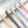 Gullor 5 Pieces Retractable Ballpoint Pen, Metal Pens for Gift,