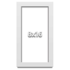 8x16 Shadow Box White Display Frame | 2 Inch Rabbet Depth | 1.25 Inch Moulding Width | Includes Shatter Resistant Acrylic Plexiglass, Backing and Hanging Hardware