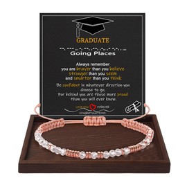 Btysun Morse Code Bracelets for Women Teen Girl Gifts Pink Braided Bracelets Inspirational Best Friend Birthday Gifts for Her Christmas High School Graduation Gifts for Her 2024 Mom Bracelet Jewelry,