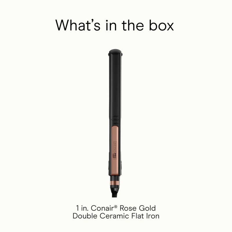 INFINITI PRO CONAIR Rose Gold Ceramic Flat Iron Hair Straightener,