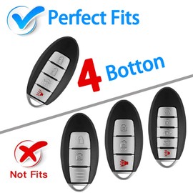 WORCAS - Funda para llave inteligente de poliuretano termoplástico suave, sin llave, compatible con Nissan Altima Maxima Armada de Murano Rogue Versa Pathfinder Leaf Sentra GT-R Infiniti EX FX X G JX M Q QX Series (plata)