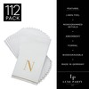 Luxe Party 112 Pack Monogram Napkins | Letter N Initial