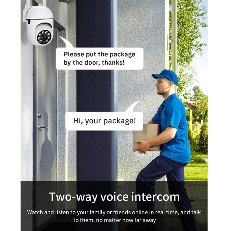 Wireless Camera Night Vision 360° 2.4G 1080P 2 Way Audio