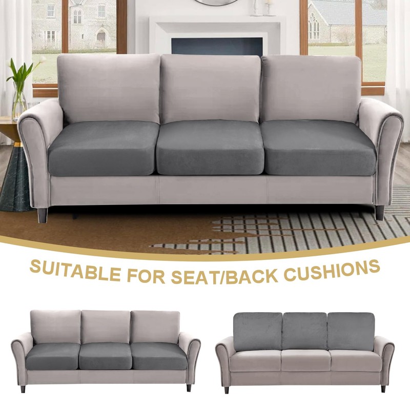 H.VERSAILTEX Individual Seat Covers Stretch Couch Covers for 3 Cushion