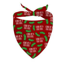 JXGZSO 1 Piece Kind of A Big Dill Dog Bandana Dill Pickle Gift Vegan AF gift Pickle Lover gift Pickle Theme gift (A Big Dill Dog)