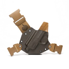 GunfightersINC Kenai Chest Holster for a M&P Shield 45, Mas Grey/Coyote, Right Hand