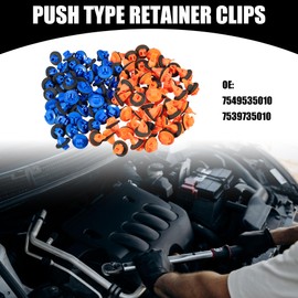 Partuto Fender Flare Clips No.7549535010/7539735010 - Car Inner Bumper Door Fender Fastener Rivet Kit - for Toyota 4Runner 2003-2023 Plastic Blue - 50 Set