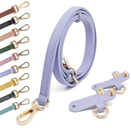 PU Leather Bag Strap Replacement Handbag Mini Purse Strap Without Punching Belt Shoulder Straps For Crossbody Bags Luggage light purple gold 1.2cm