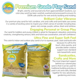 Classic Sand and Play Yellow Colored Play Sand, 20 lb. Bag, Natural and Non-Toxic, Fun Wet and Dry Indoor and Outdoor, Sandbox, Therapy, and Table Use, Building, Stimulate Sensory Needs