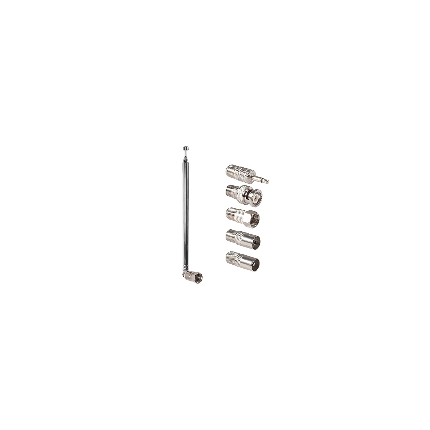 AEDIKO FM Telescopic Antenna 75 Ohm Indoor FM Radio Antenna F Type Male ...
