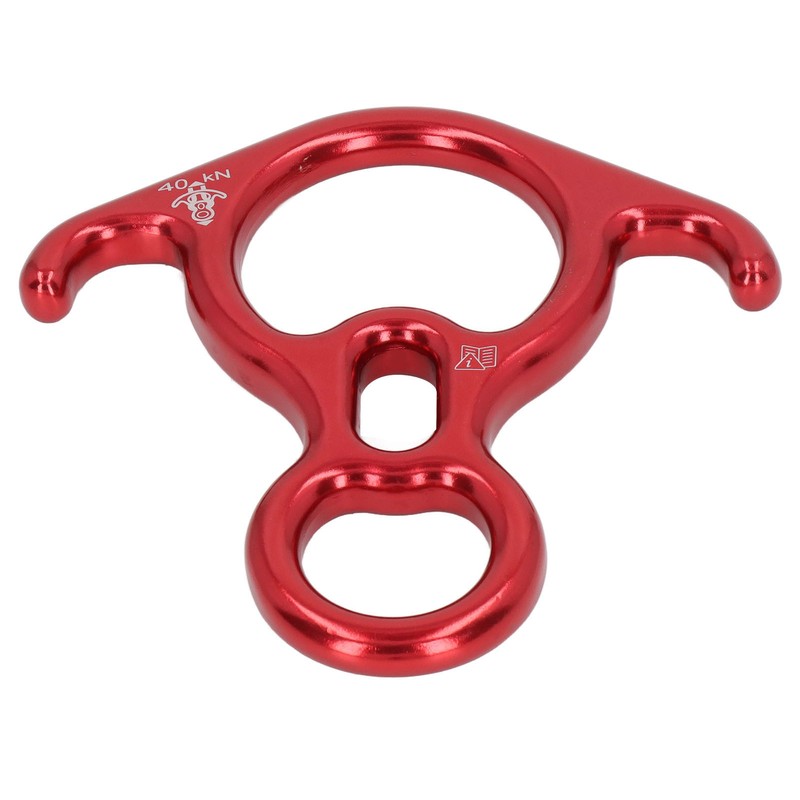 Descender Gear Aluminium Alloy 40KN Pulling Force Ox Horn Shaped