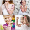 LOOGFDC Pink Temporary Tattoos for Girls and Adults - 10Pcs/set