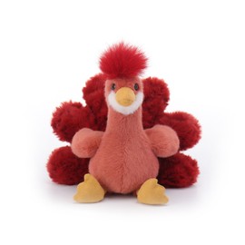 Apricot Lamb Brave Turkey Plushies Stuffed Animals for Kids, Soft Cute Plush Toys for Baby Girl and Boy, Fluffy Red 8 Inches