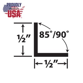 Outwater Plastics 1933-Wh White 1/2 Inch X 1/2 Inch X 3/64 (.047) Inch Thick Styrene Plastic Even Leg Angle Moulding 36 Inch Lengths (Pack of 4)