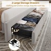 GarveeHome Upholstered Queen Bed Frame with 2 Storage Drawers, Velvet