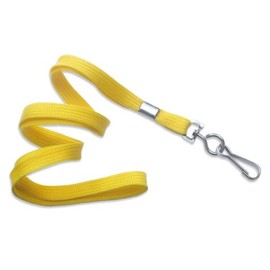 Yellow Flat Non-Breakaway Lanyard With Steel Swivel Hook 2135-3509