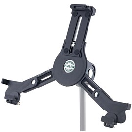 K&M 19790 Tablet Mount PC Tripod Holder + Audiofly Premium In-Ear Earphones