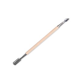 Olive & June Cuticle Pusher for Pedicures | Dual-Ended Stainless Steel Cuticle Tool for Toes | Gently Pushes Back Cuticles & Cleans Up Nail Edges | Rubberized Grip for Control