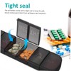 Healeved 2pcs Weekly Medication Organizer for Travel Portable Daily Case