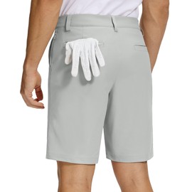 Willit Men's Golf Shorts Stretch Work Dress Shorts Quick Dry Athletic Casual Shorts with Pockets 9" Light Gray 35W