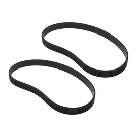 Briny River 2Pcs 6ribs 6PJ470 Engine V-Belt 185J Ribbed Rubber Belt PJ470 for Treadmill Massager Lawn Mower Chainsaw Air Compressor 470mm Black