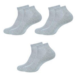 California Wellness Products Women's Ankle Socks, Pack Of 3, Color - Grey, Size - 6 to 9
