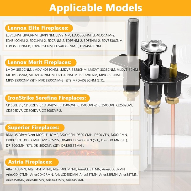 Criditpid 69L17 Pilot Assembly Natural Gas for Lennox Elite, IHP,