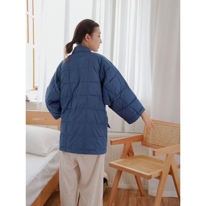 mianshe Warm Hanten with Collar Attached Cold Protection Room Wear