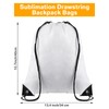 100 Pcs Sublimation Drawstring Bags Bulk White Blank Drawstring Backpacks