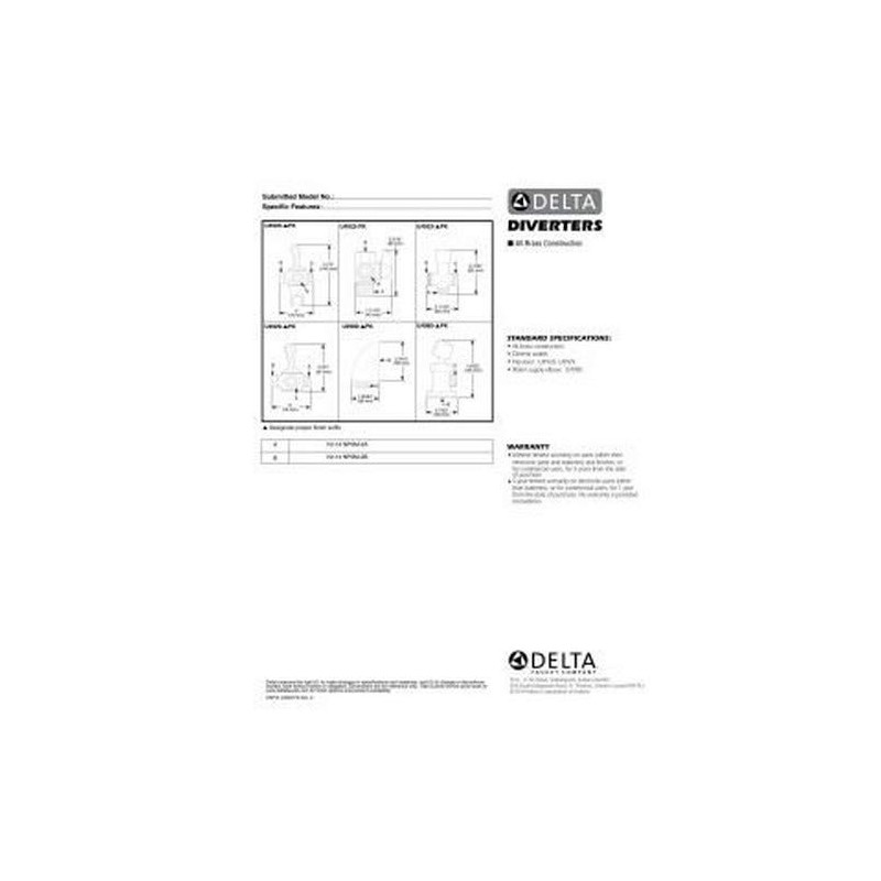 Delta Faucet U4929-CZ-PK 3-Way Shower Arm Diverter for Hand Shower,