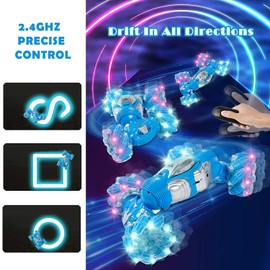 BEMITON Remote Control RC Cars for Boys, Gesture Sensing RC Stunt Car 6 7 8-12 9 10 11 Year Old Kids Gifts, 4WD Off Road Double Sided Drift Truck, Best Birthday Gift