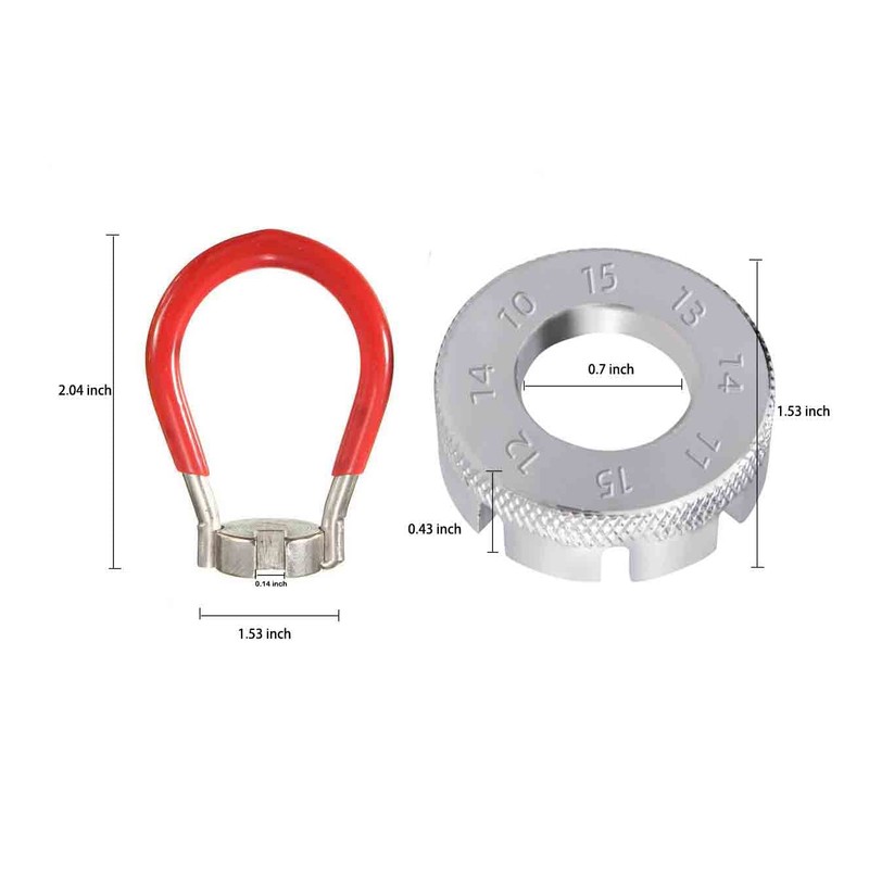 LETUSPORT Bike Spoke Adjustment Wrench Bicycle Rim Truing Tool Set