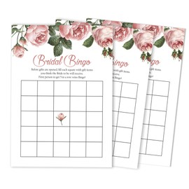 Inkdotpot Bridal Wedding Shower Bachelorette Party Bulk Blank Square Fill In Gift Ideas 50 Floral Bingo Game Cards