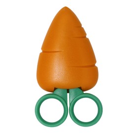 AKOAK 1 Pack Creative Fruit Shaped Scissors, Refrigerator Magnet Sticker Cute Child Safety Paper Cut Scissors, Refrigerator Message Sticker Home Decor (orange)