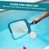 POOLWHALE Professional Pool Skimmer Net,Fine Mesh Net Bag,Heavy Duty Swimming